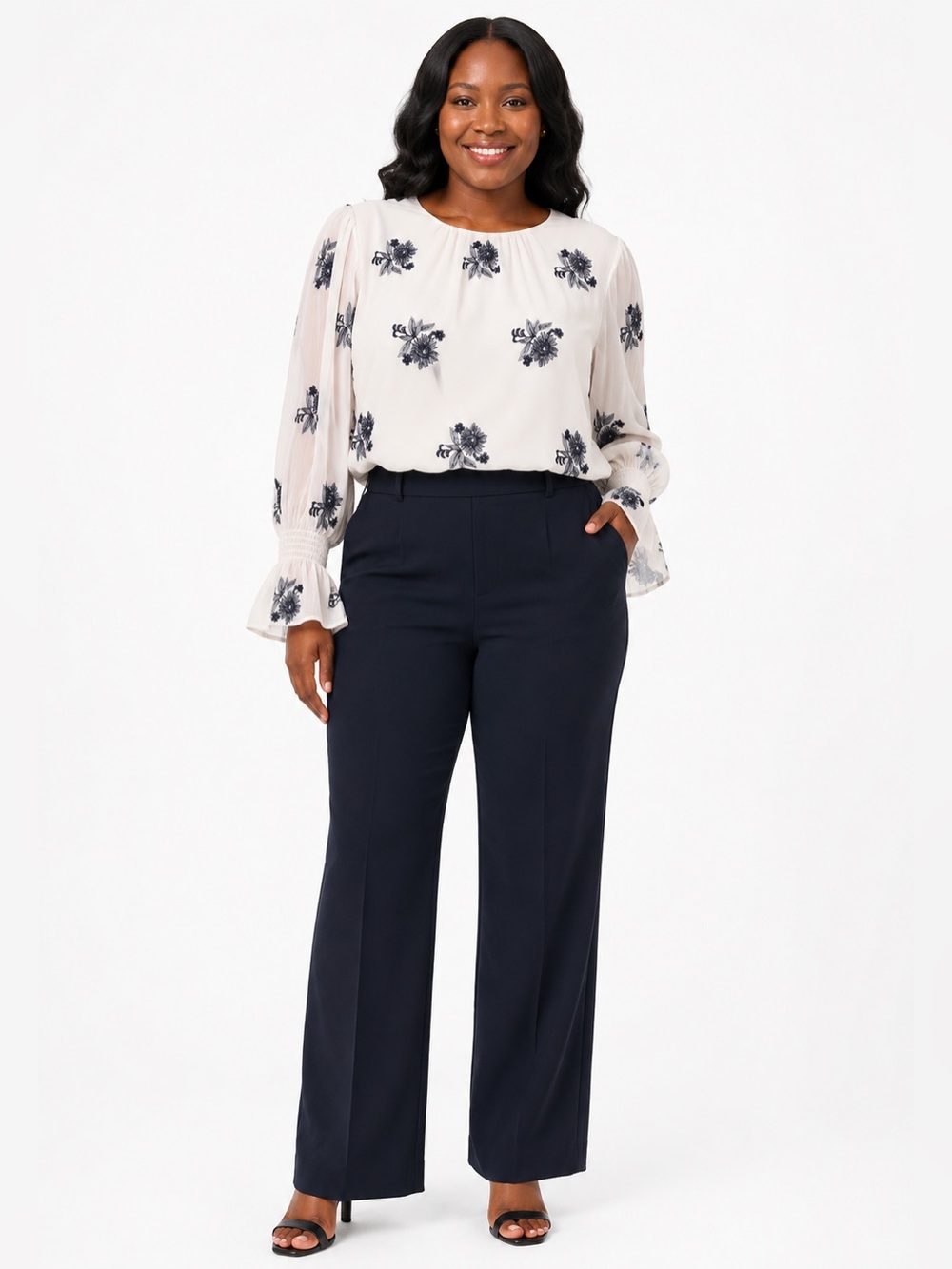 CeCe Smock Cuff Blouse